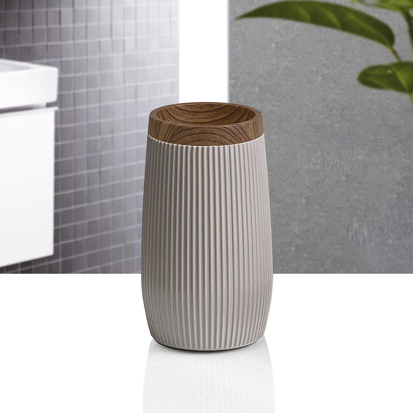 OKY WOOD TOOTHBRUSH CUP