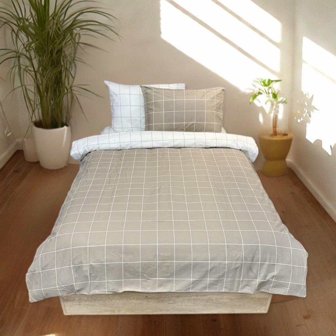 COMFYB 100% COTTON REVERSIBLE BED SET SQUARE