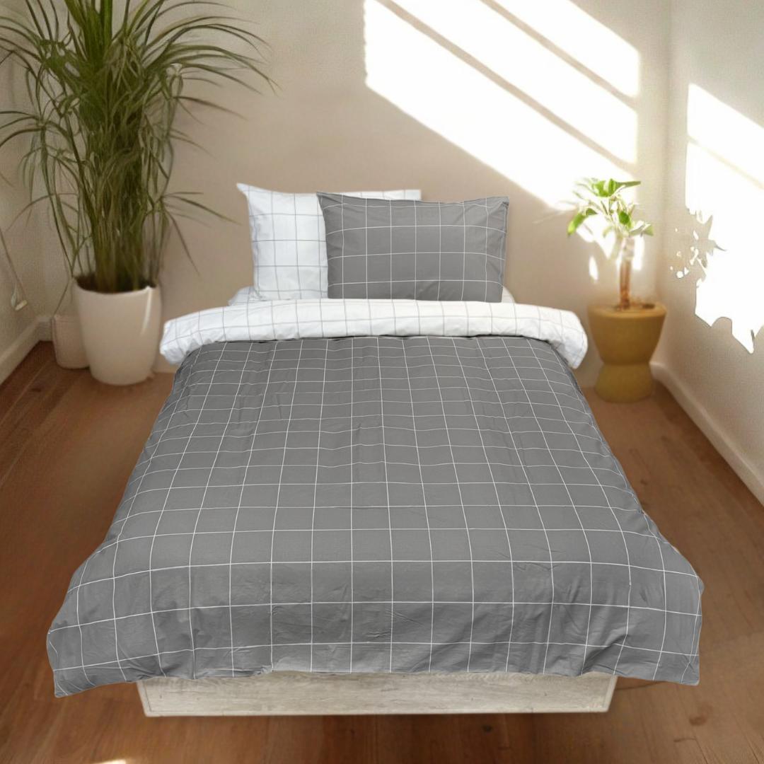 COMFYB 100% COTTON REVERSIBLE BED SET SQUARE