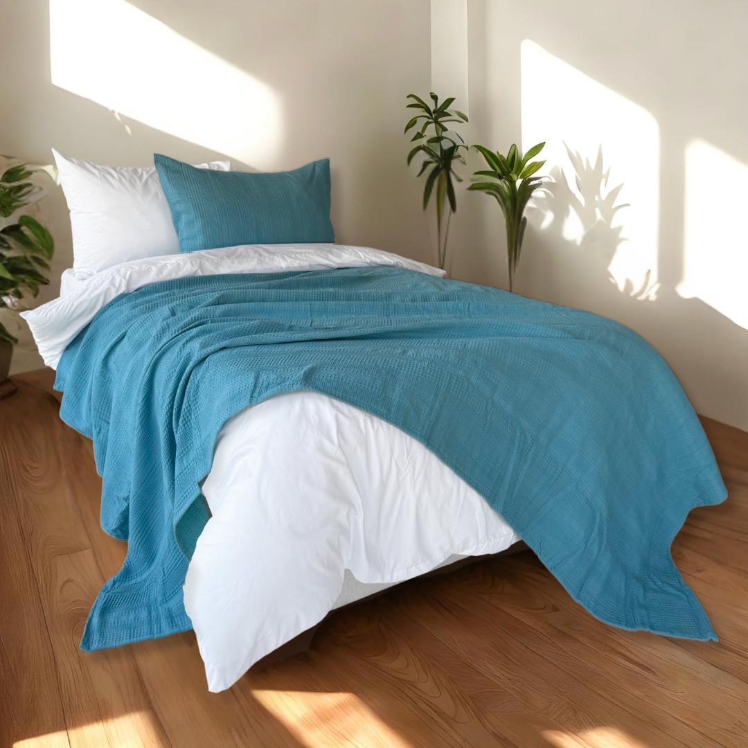 COMFYB 100% COTTON SOLID PIKE BLANKET