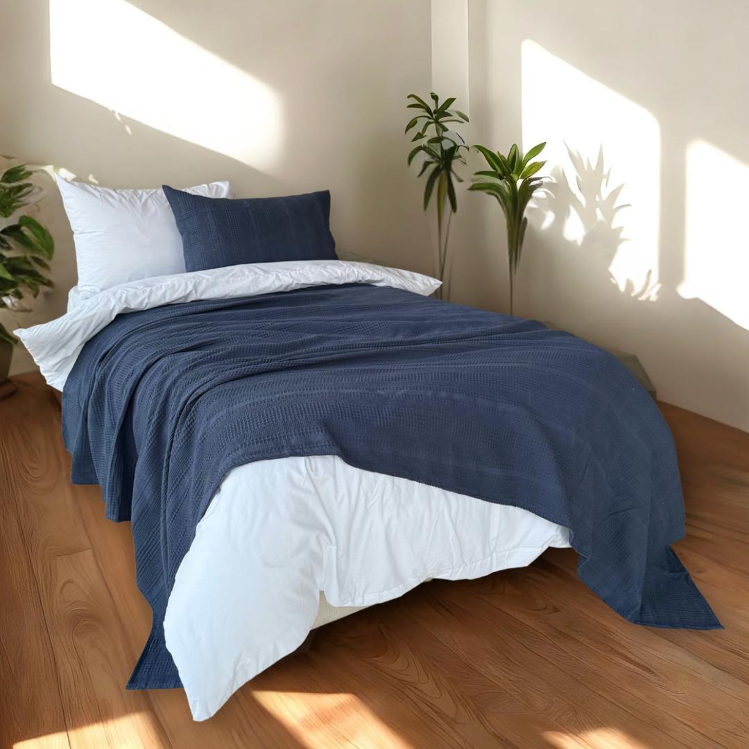 COMFYB 100% COTTON SOLID PIKE BLANKET