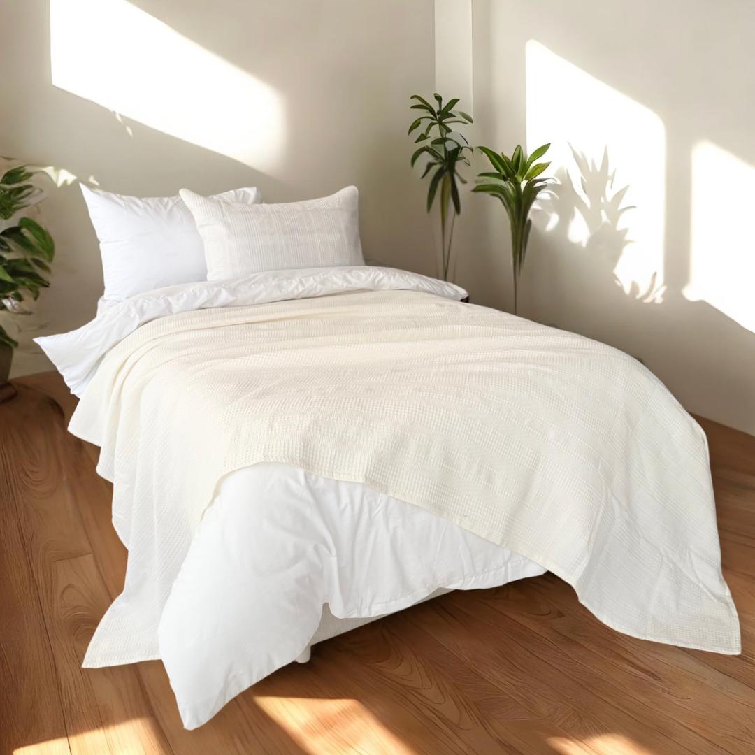 COMFYB 100% COTTON SOLID PIKE BLANKET