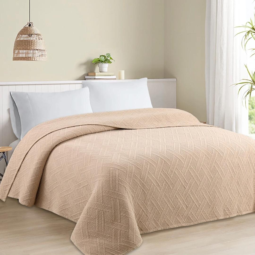 CANNON 100% COTTON STONE WASH BEDSPREAD STERLING