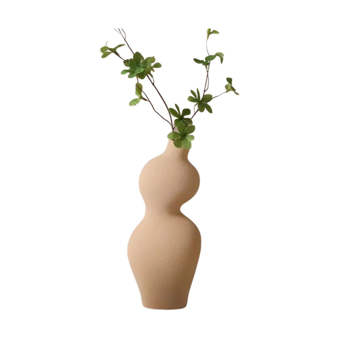 CERAMIC VASE BEIGE FLO