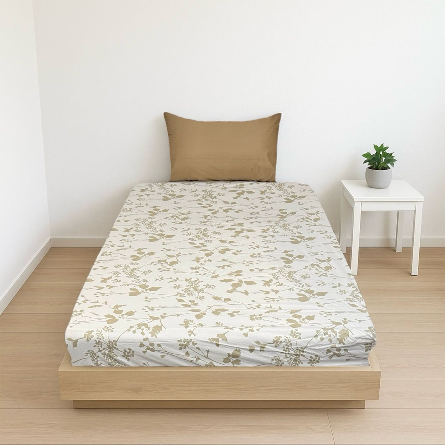 COMFYB 100% COTTON FITTED SHEET SET FLORAL