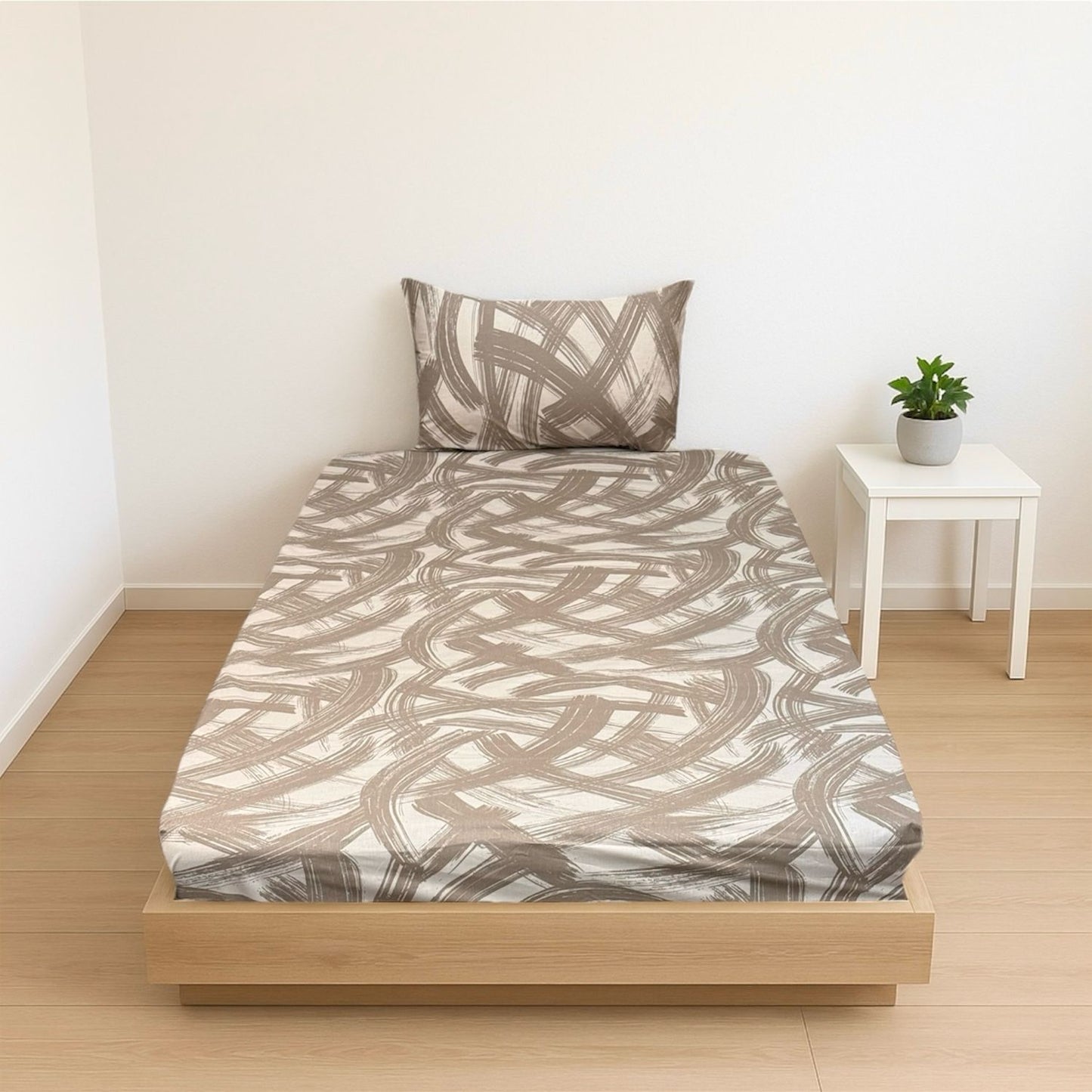 COMFYB 100% COTTON FITTED SHEET SET WAVES