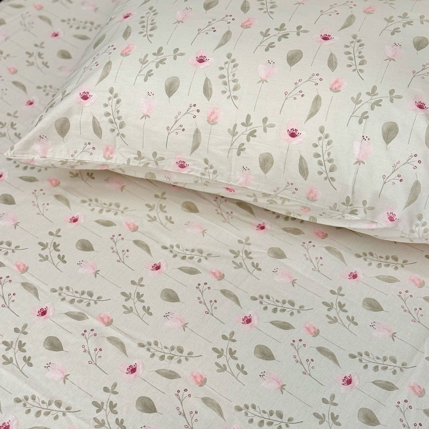 COMFYB 100% COTTON FITTED SHEET SET FLO