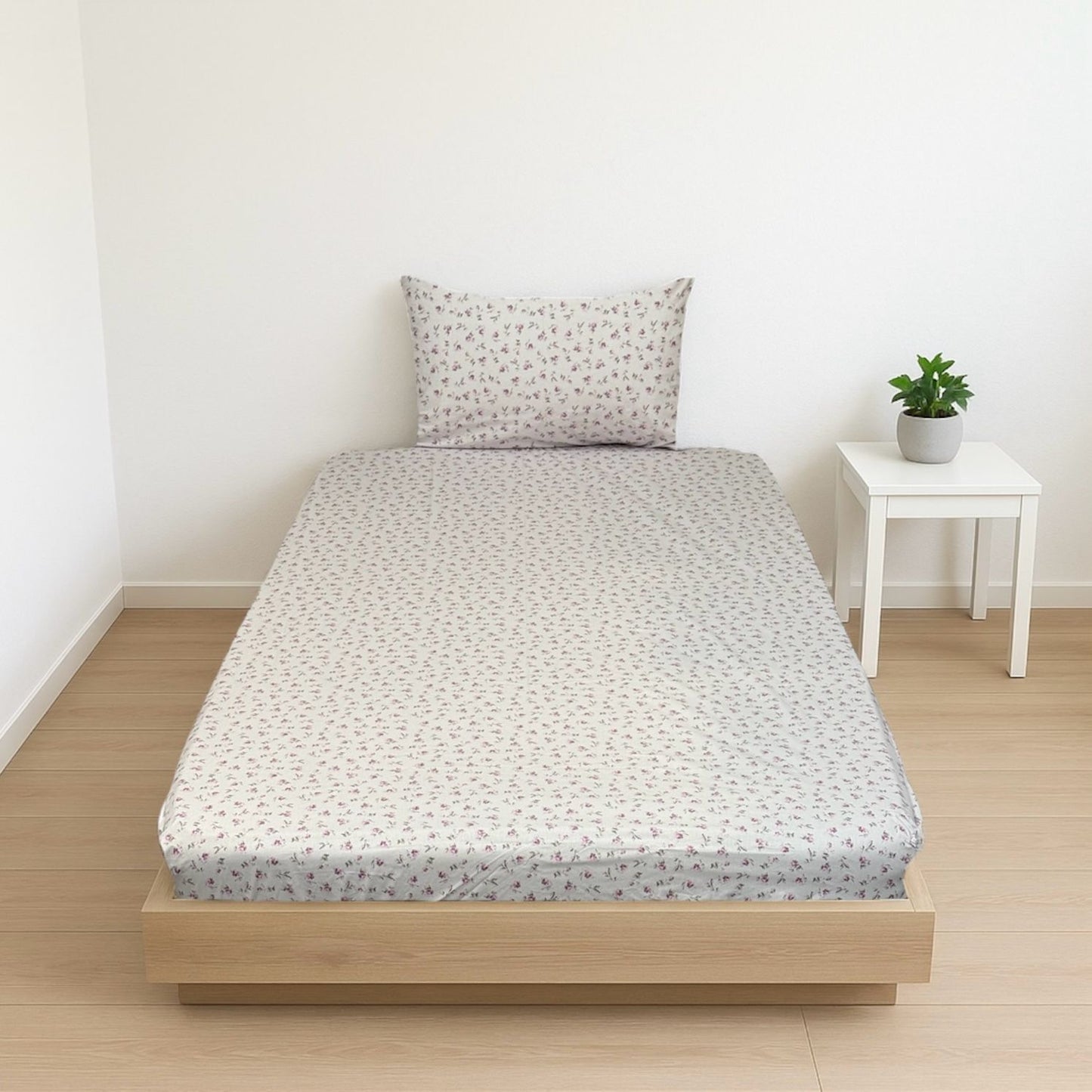 COMFYB 100% COTTON FITTED SHEET SET LEAVE