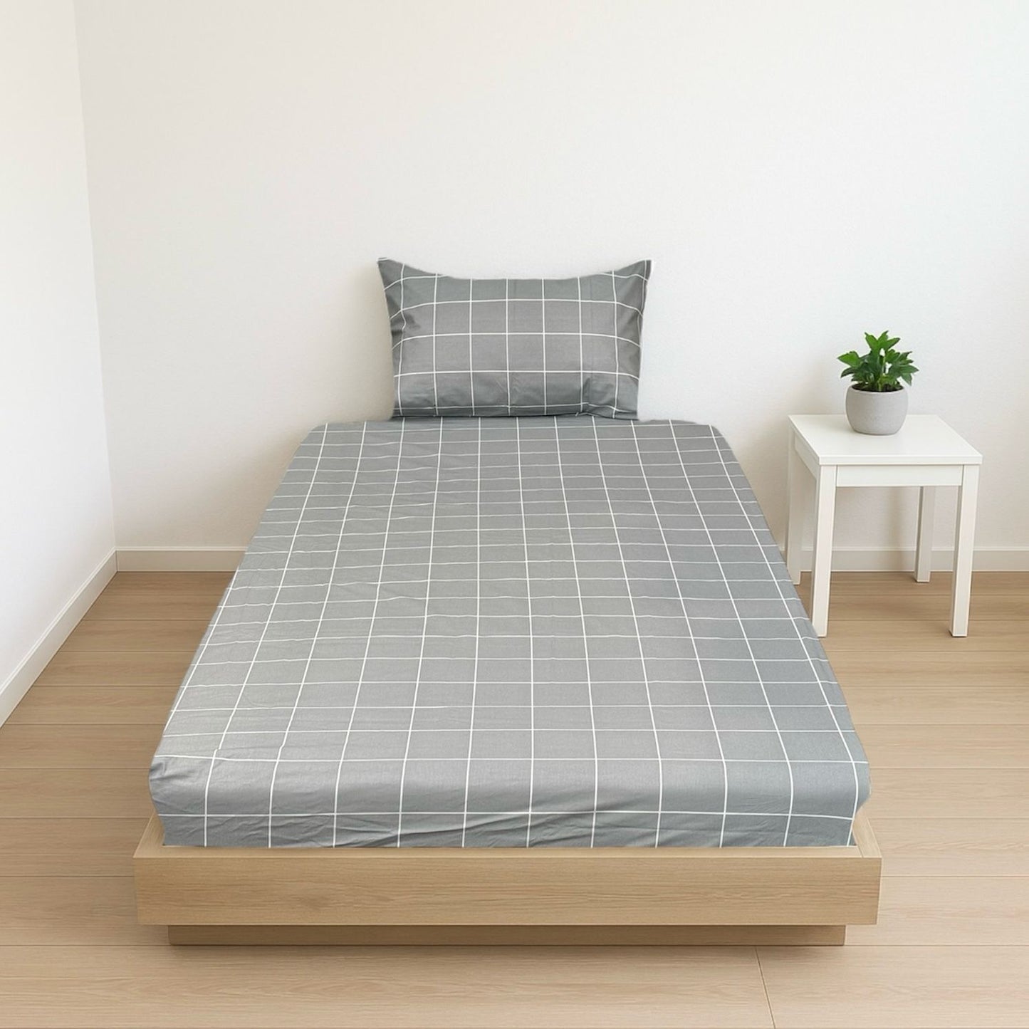 COMFYB 100% COTTON FITTED SHEET SET SQUARE