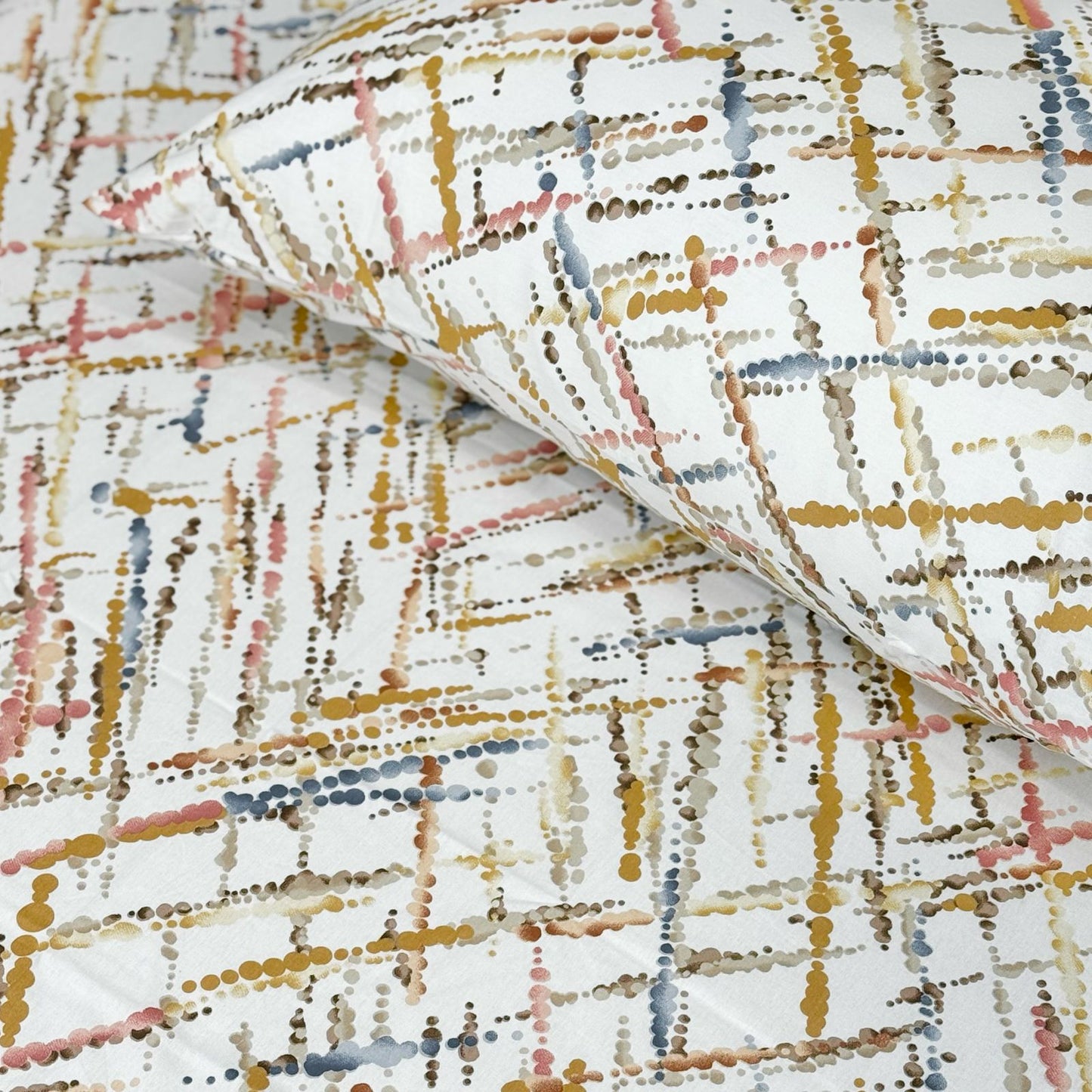 COMFYB 100% COTTON FITTED SHEET SET DOTTED