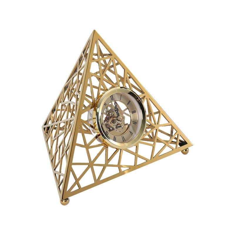 GOLD TRIANGLED CLOCK