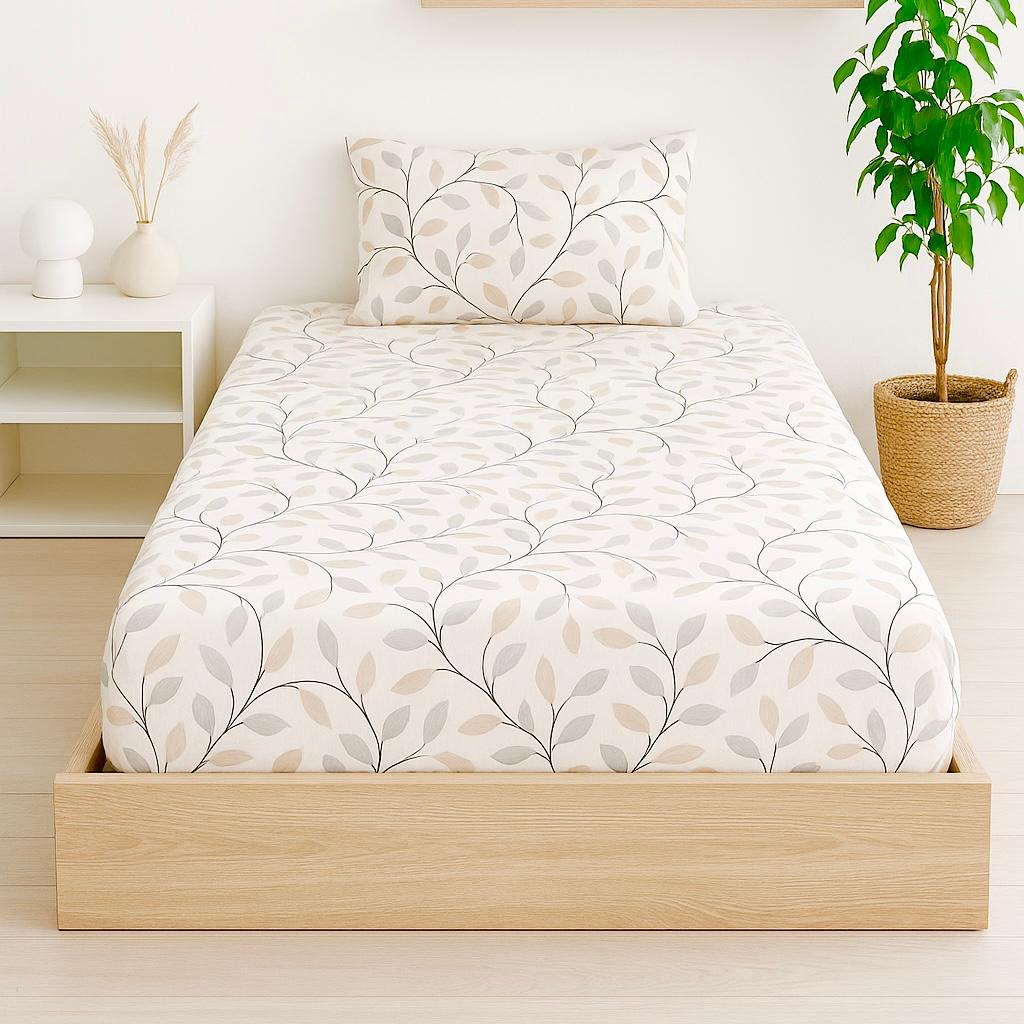 COMFYB 100% COTTON PRINTED FITTED SHEET SET AUTO