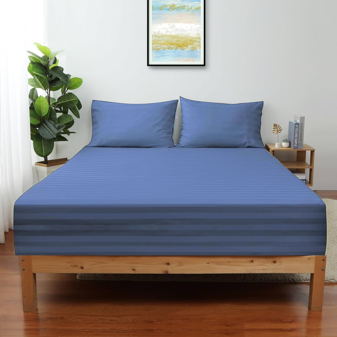 COMFYB LUXURY 100% COTTON SATIN FITTED SHEET SETS SOLID