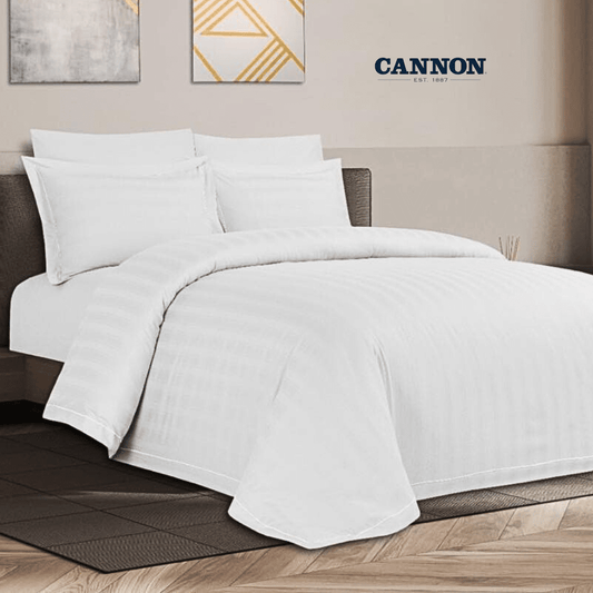 CANNON 100% COTTON SATIN BED SET 200 TC