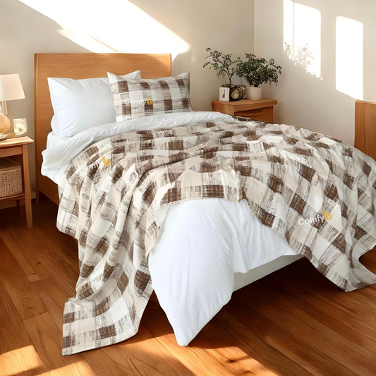 COMFYB 100% COTTON PRINTED PIKE BLANKET SQUARE