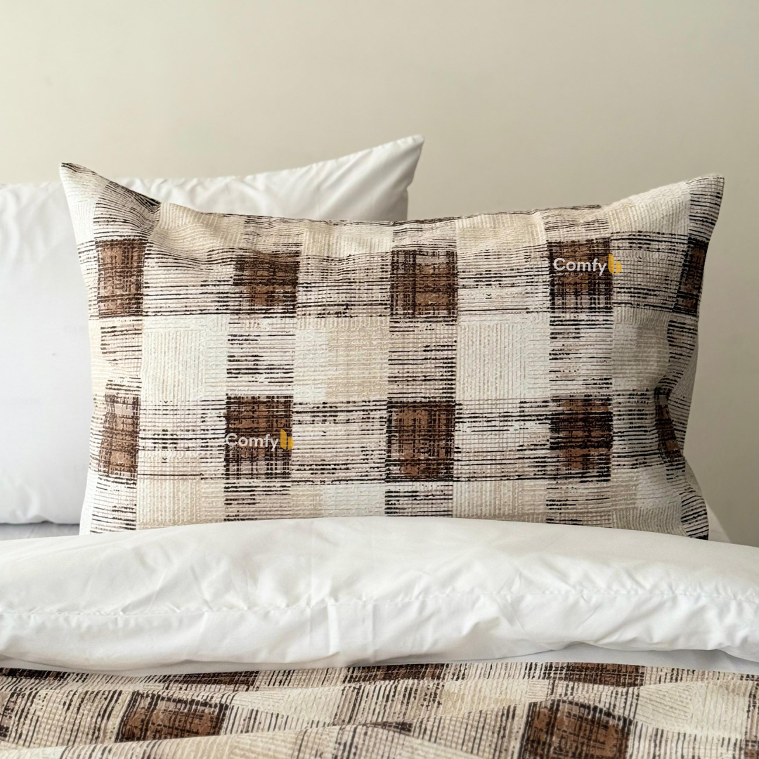 COMFYB 100% COTTON PRINTED PIKE PILLOWCASES SQUARE 2 PIECES
