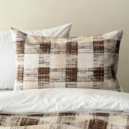 COMFYB 100% COTTON PRINTED PIKE PILLOWCASES SQUARE 2 PIECES
