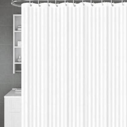 STRIPES WATERPROOF PLAIN BATHROOM CURTAIN