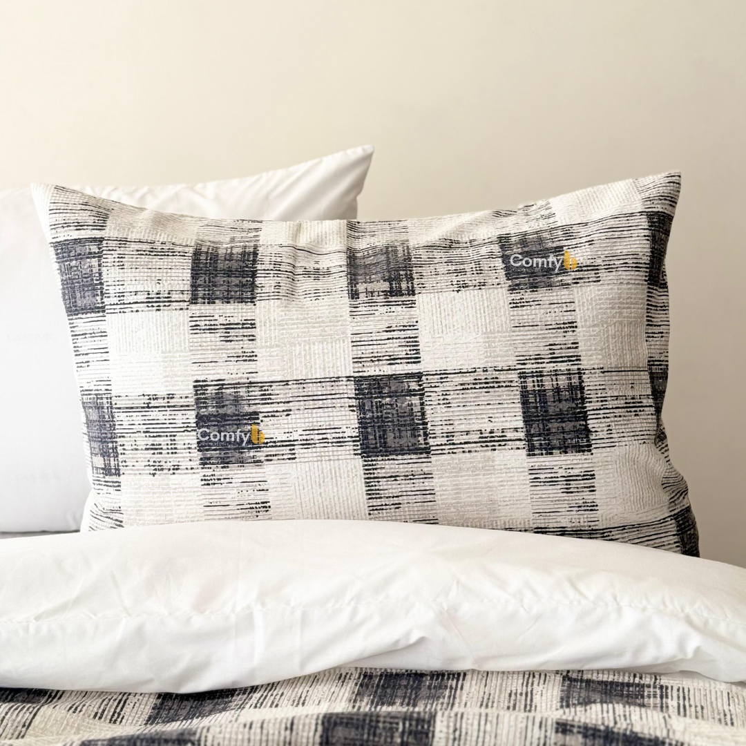 COMFYB 100% COTTON PRINTED PIKE PILLOWCASES SQUARE 2 PIECES