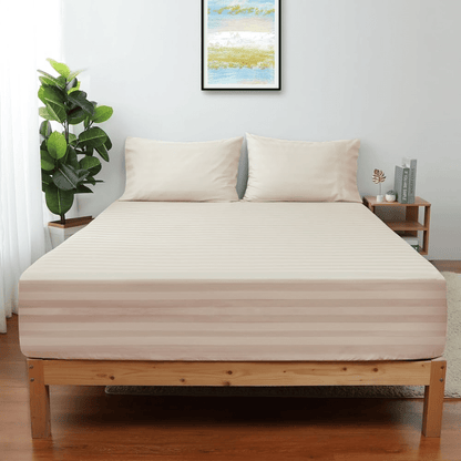 COMFYB LUXURY 100% COTTON SATIN FITTED SHEET SETS SOLID