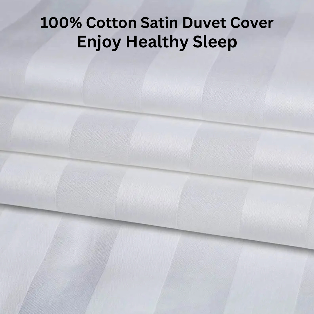 COMFYB LUXURY 100% COTTON SATIN DUVET COVER SOLID