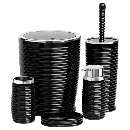 OKY RINK CHROME BATHROOM SET ROUND 5 PIECE
