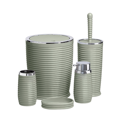 OKY RINK CHROME BATHROOM SET ROUND 5 PIECE