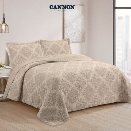 CANNON 100% COTTON STONE WASH BEDSPREAD DIAMOND