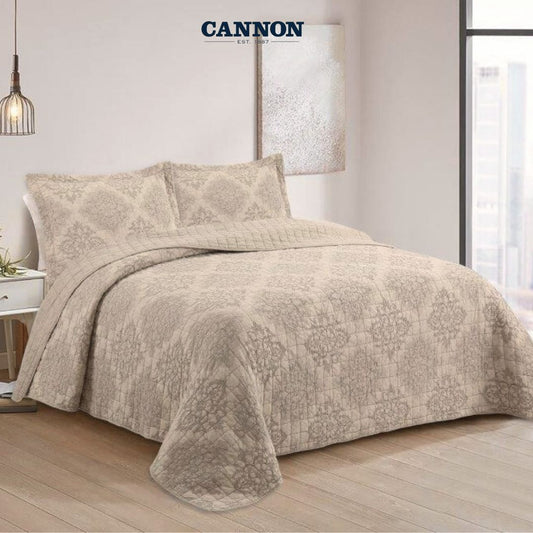 CANNON 100% COTTON STONE WASH BEDSPREAD DIAMOND