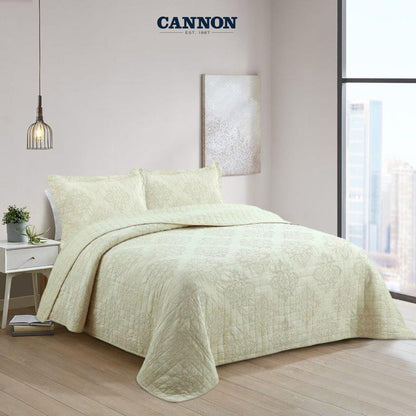 CANNON 100% COTTON STONE WASH BEDSPREAD DIAMOND
