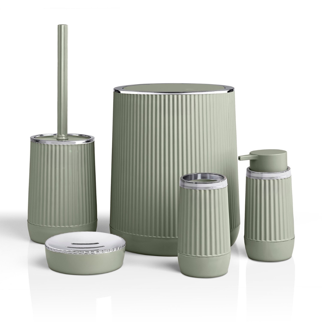 OKY NIDA CHROME BATHROOM SET ROUND 5 PIECE
