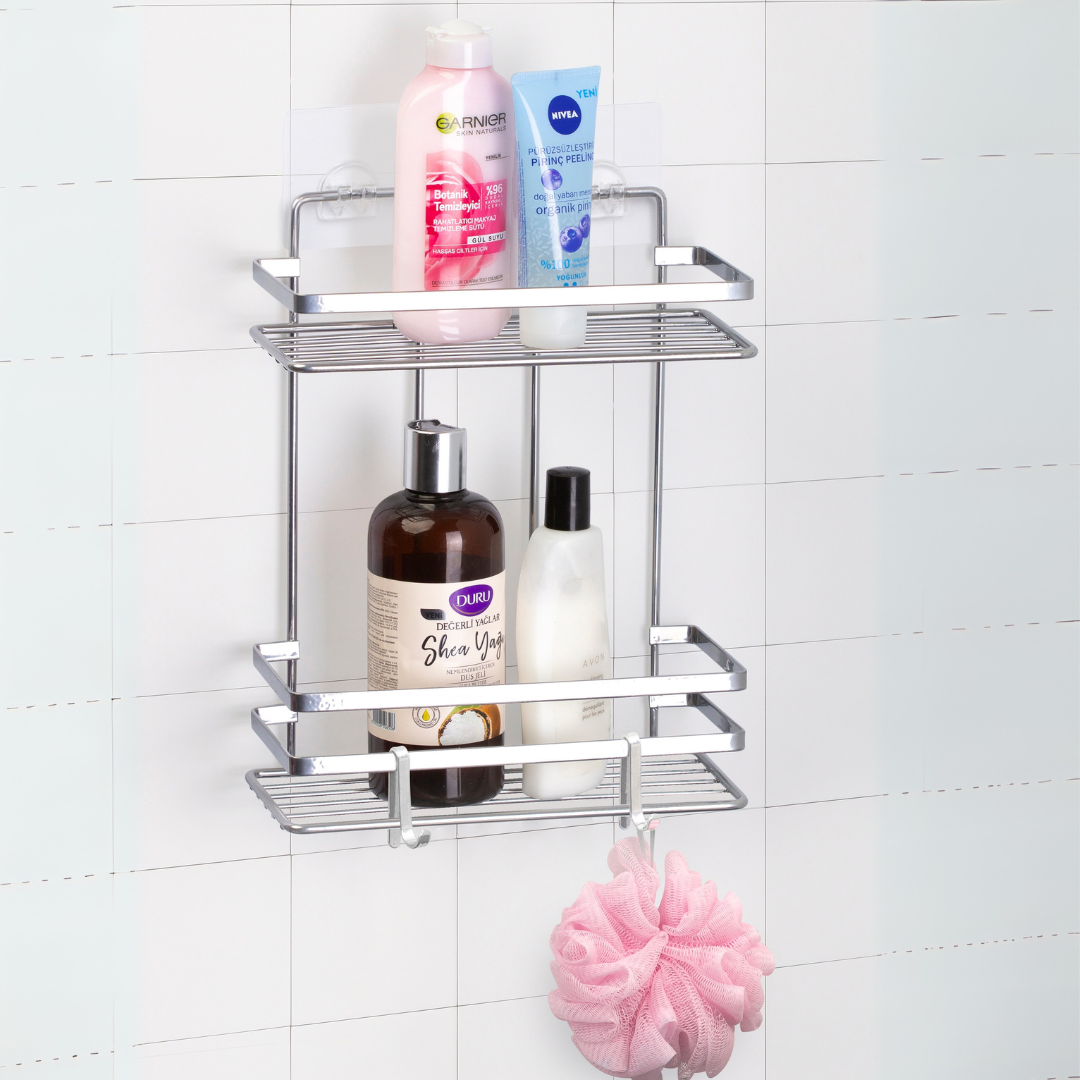 MLS RECTANGULAR BATH SHAMPOO HOLDER DOUBLE