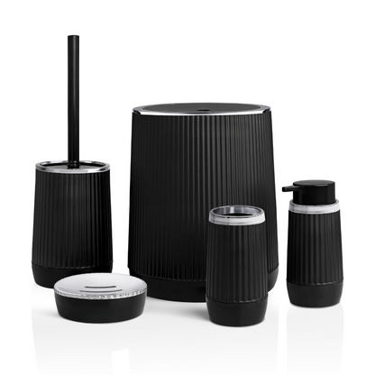 OKY NIDA CHROME BATHROOM SET ROUND 5 PIECE