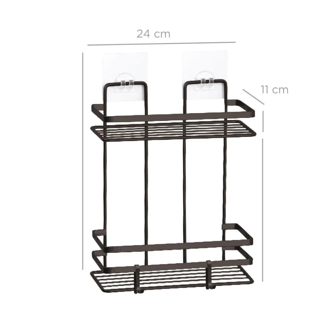 MLS RECTANGULAR BATH SHAMPOO HOLDER DOUBLE