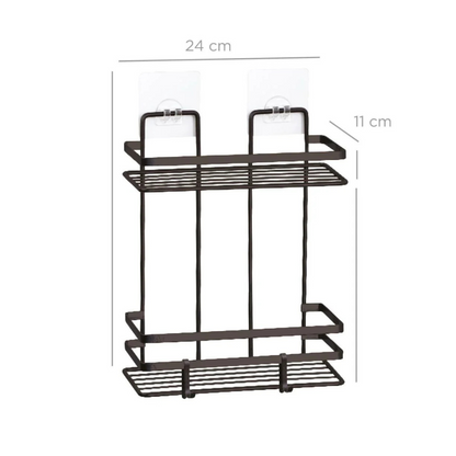 MLS RECTANGULAR BATH SHAMPOO HOLDER DOUBLE