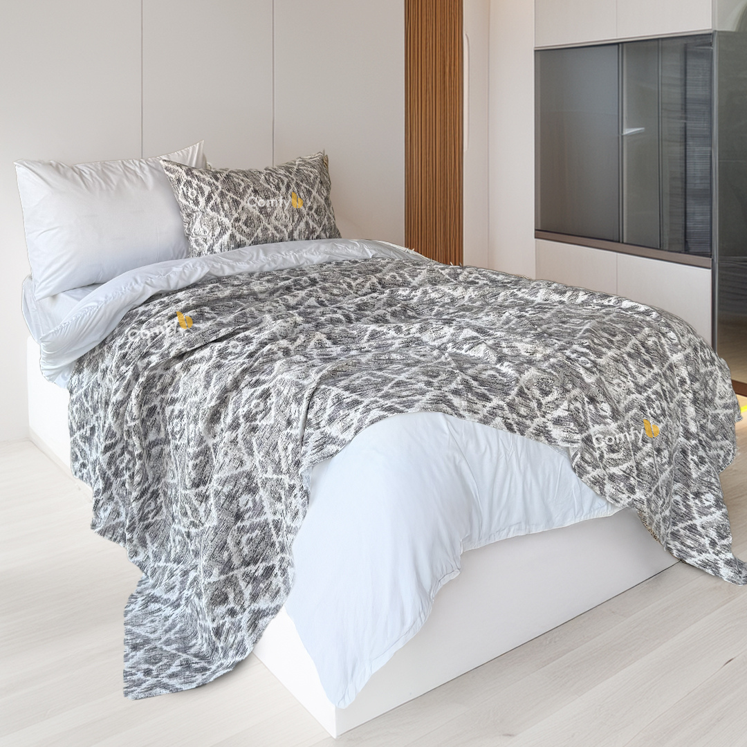 COMFYB 100% COTTON PRINTED PIKE BLANKET DIAMOND