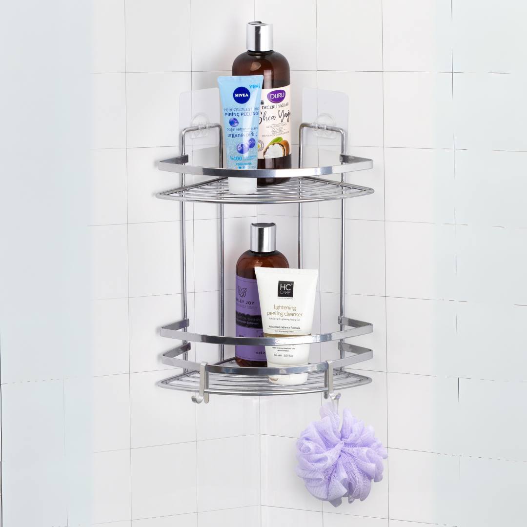 OKY CORNER BATH SHAMPOO HOLDER DOUBLE