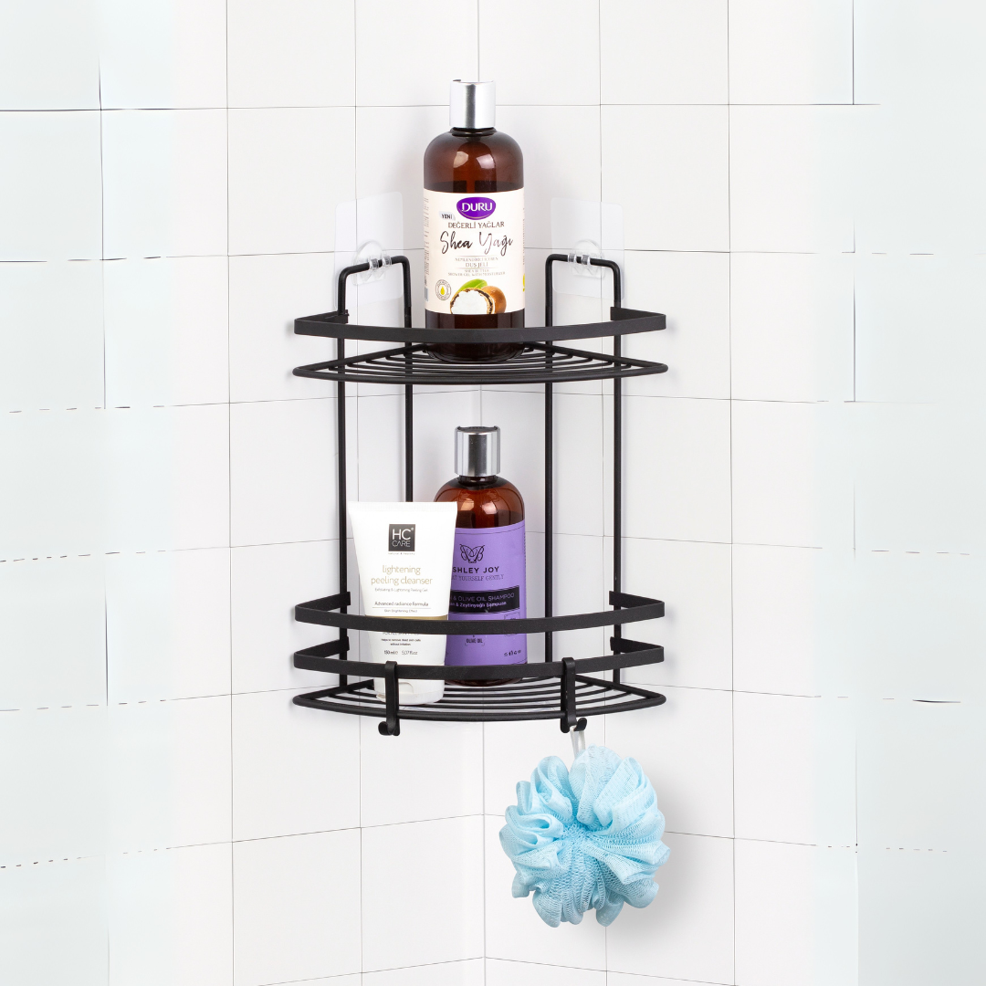 OKY CORNER BATH SHAMPOO HOLDER DOUBLE