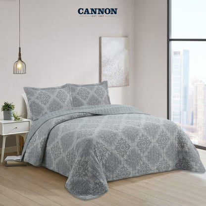 CANNON 100% COTTON STONE WASH BEDSPREAD DIAMOND