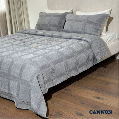 CANNON 100% COTTON STONE WASH BEDSPREAD SQUARE