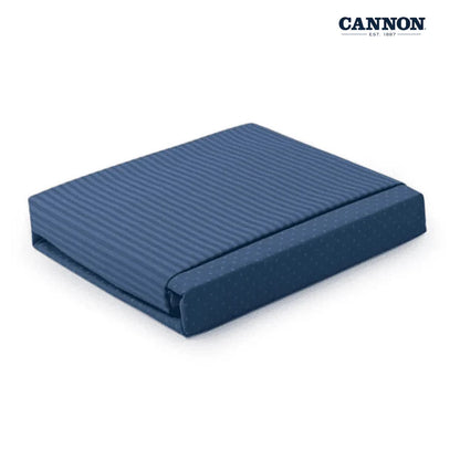 CANNON DOTS & STRIPE POLY COTTON 50/50 SOLID FITTED SHEET SET