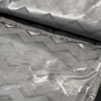 3D EVA SHOWER CURTAIN GREY ZIGZAG