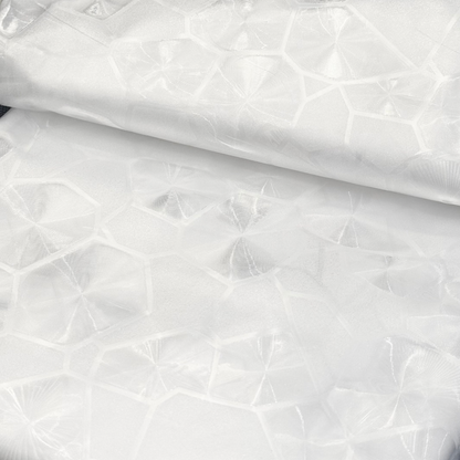 3D EVA SHOWER CURTAIN WHITE TRIANGLES