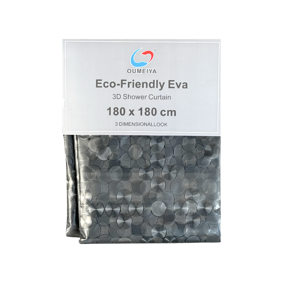 3D EVA SHOWER CURTAIN CIRCLES