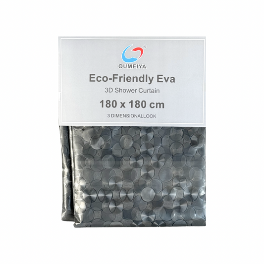 3D EVA SHOWER CURTAIN CIRCLES