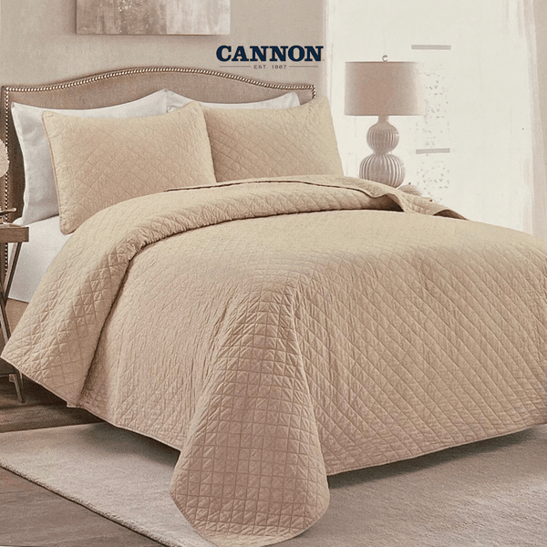 CANNON 100% COTTON TWISTED BEDSPREAD SET