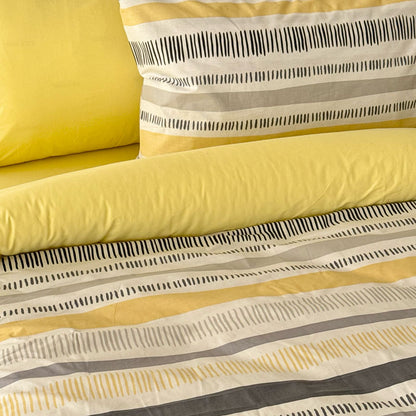 COMFYB 100% COTTON REVERSIBLE BED SET LINES