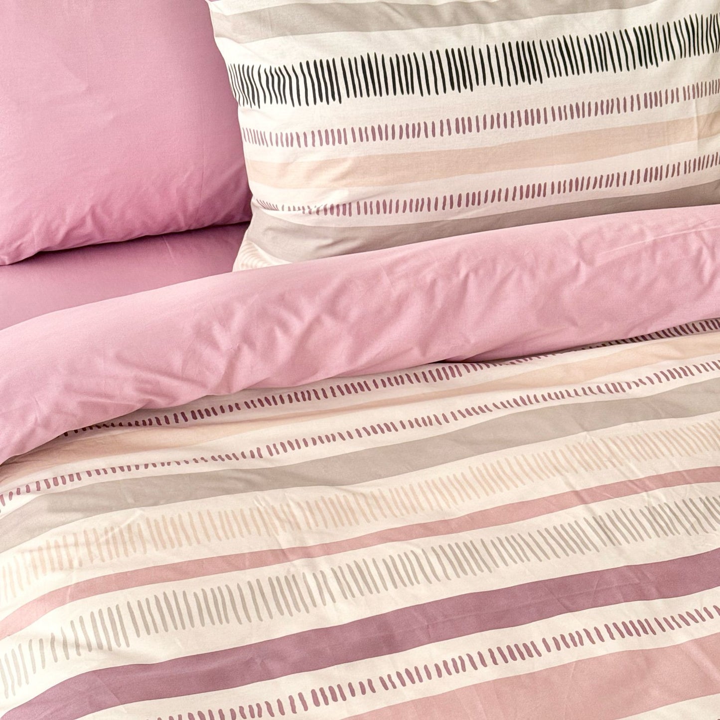 COMFYB 100% COTTON REVERSIBLE BED SET LINES