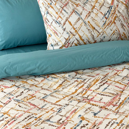 COMFYB 100% COTTON REVERSIBLE BED SET DOTTED
