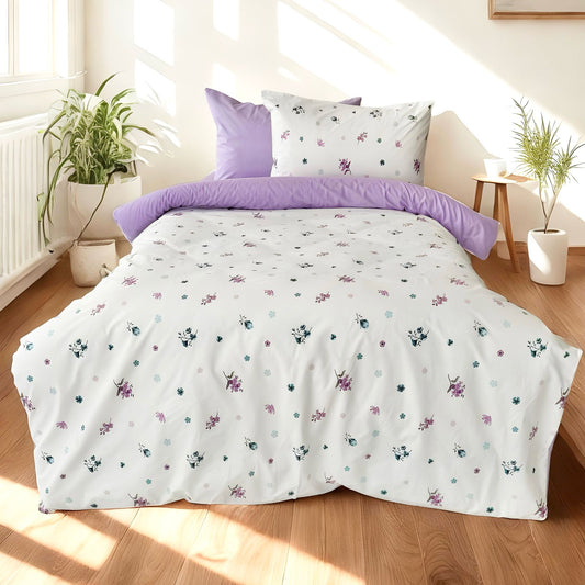 COMFYB 100% COTTON REVERSIBLE BED SET FLORAL
